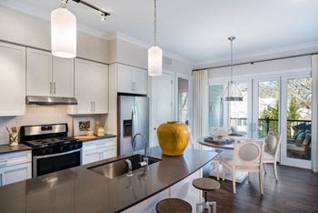 spacious floor plans with hardwood flooring at vickers roswell in Roswell, GA